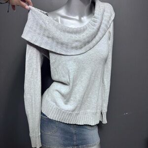 Garage Vintage Y2K Off-Shoulder Slouchy Knit Sweater